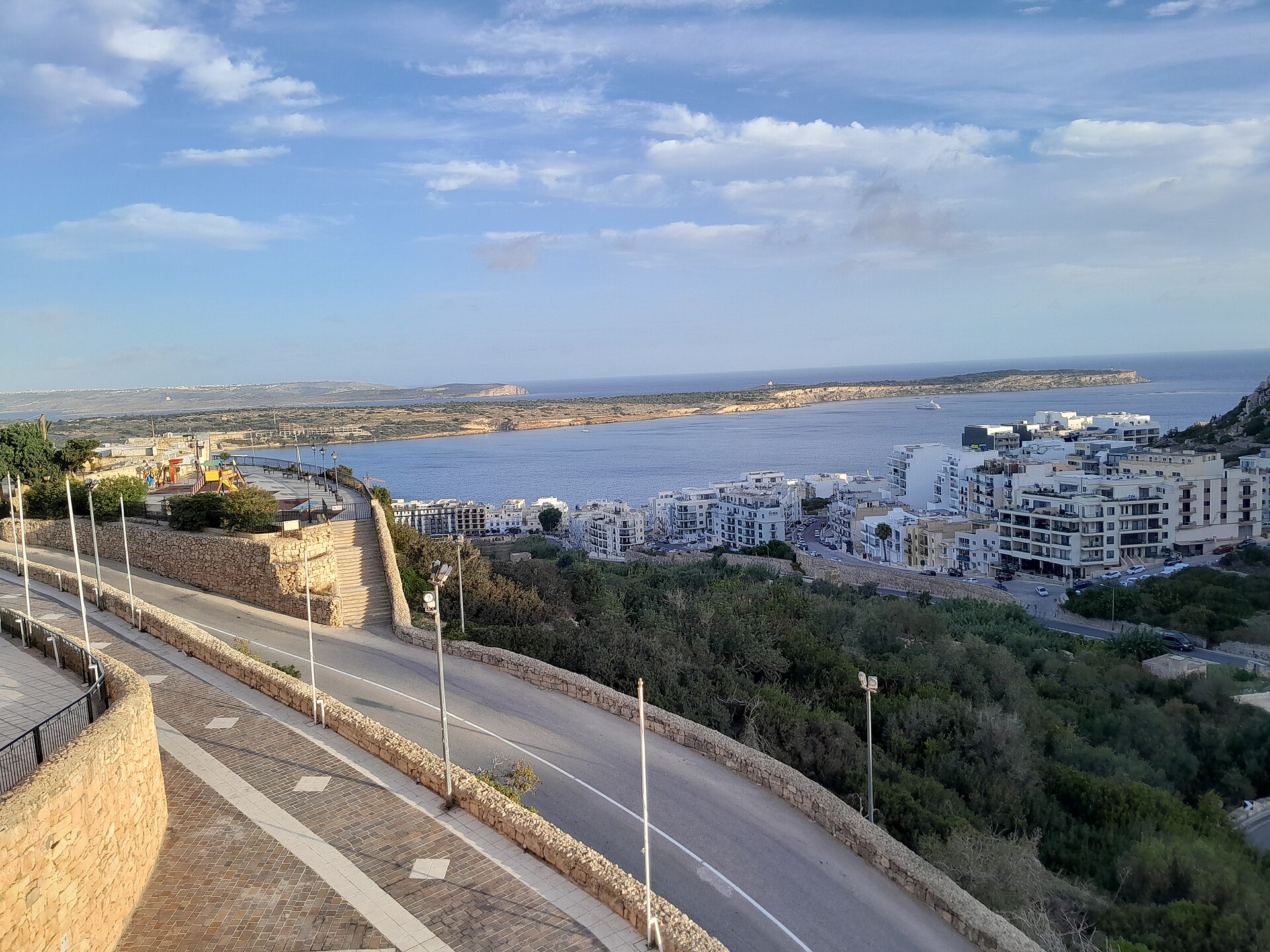 Mellieha above its bay